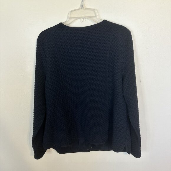 Isaac Mizrahi Live Womens Black Textured Cardigan Sweater XL Loungewear - Picture 9 of 9